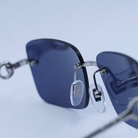 Exclusive Sale!  New Gucci GG1703S 003 Sunglasses - Silver Frame, Blue Lenses main image 9